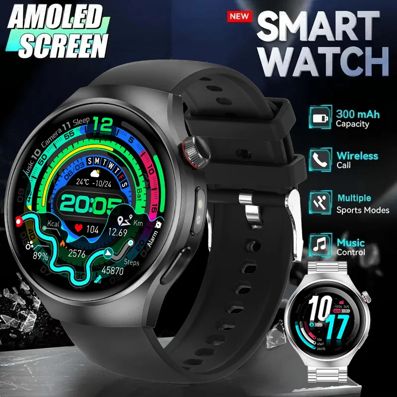 

2025 Новые часы 5 пор GPS Смарт-часы 1,53 AMOLED HD Экран Компас Сердечный ритм Водонепроницаемые Несколько спортивных режимов BT Call Smartwatch