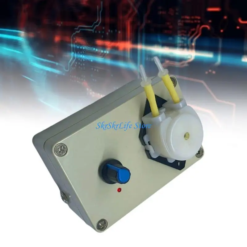 E65E مضخة تمعجية صغيرة مضخة زحف مضخة المعايرة مع معدل تدفق قابل للتعديل مضخة الجرعات للمختبر الكيميائي لتجهيز الأغذية #2