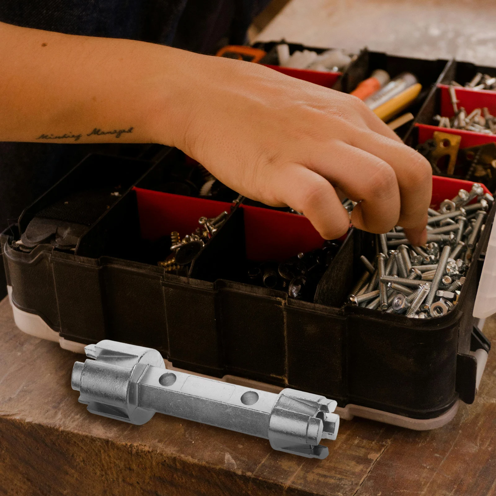 

Drain Wrench Heavy Duty Aluminum Alloy Plumbing Tool For Bathroom Faucet Installation Removal Adjustable Spanner Sink Repair