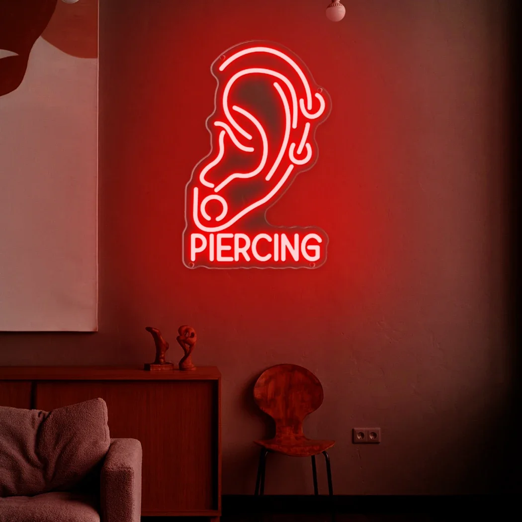PIERCING Neon Sign LED Neon Light for Bar Restaurant Club Concert Party Room Wall Decoration lights