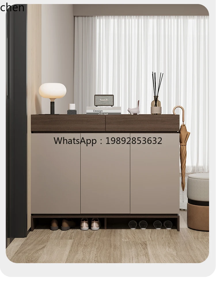 solid wood shoe cabinet household door porch cabinet storage shoe rack multi-layer storage storage home accessories
