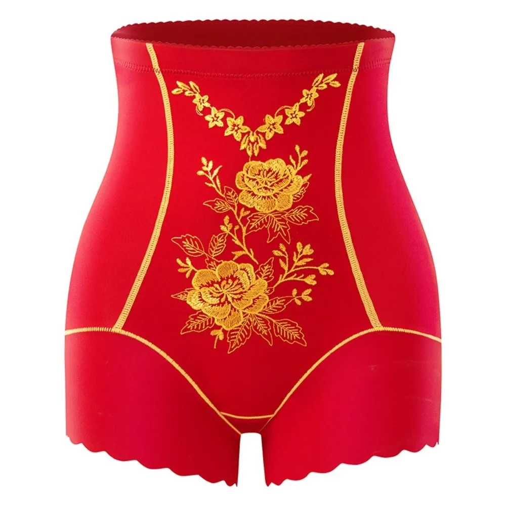 

High Waist Postpartum Body Shaper Shapewear Floral Panties Butt Lifter Briefs Waist Trainer Embroidery Flower