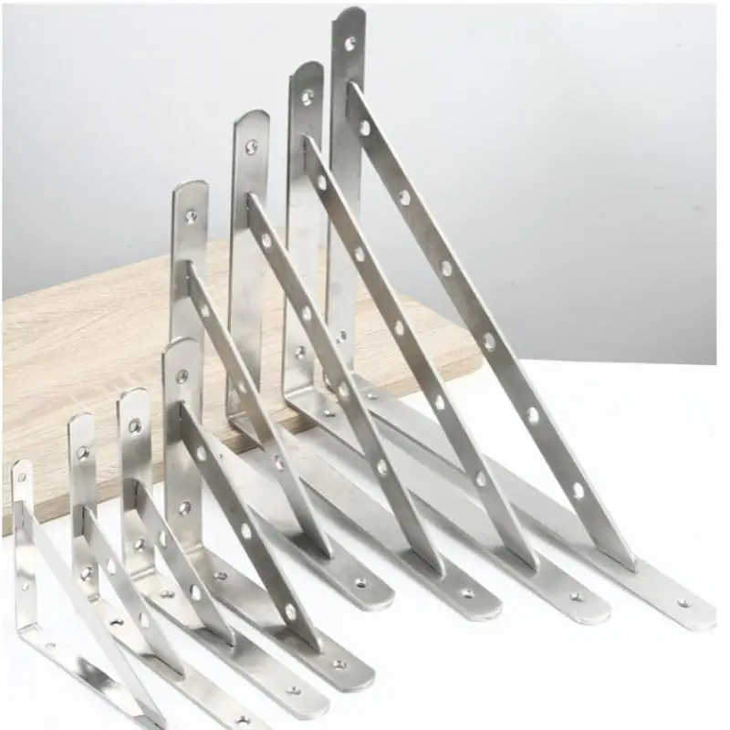 2Pcs Angle Bracket Heavy Duty For Wall Angle Bracket Stainless Steel L Type Bracket