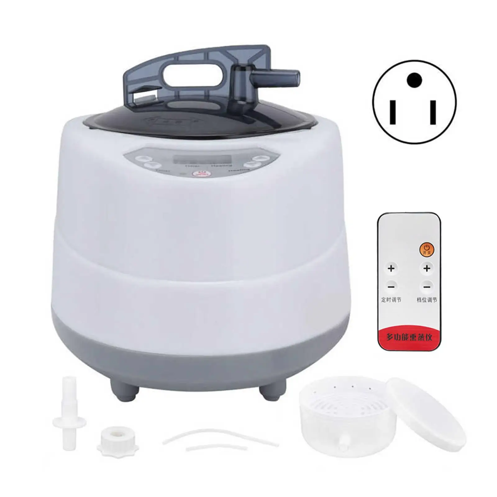 Home Sauna Steamer Machine with 2 L Capacity Plastic Steam Pot for Indoor Use