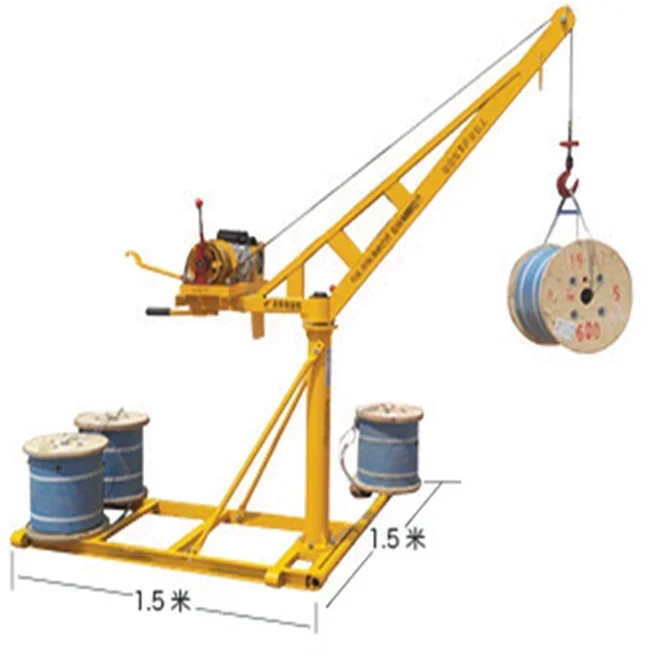 

Lifting Other Cranes Machine Mini Electric Hoist for House Construction 300kg 500kg 1000kg Pickup Portable Mobile Mini Crane