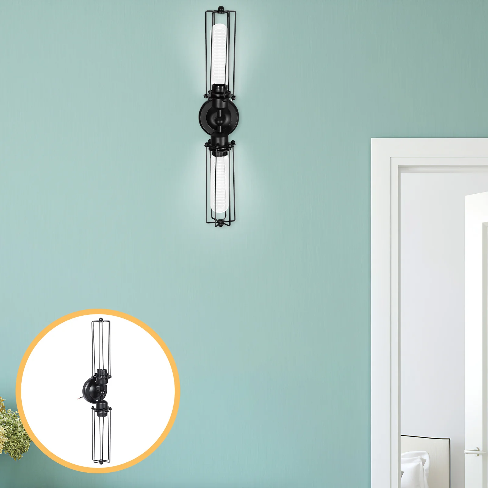 Бра винтажный черный светильник для прихожей, спальни, гостиной, бра, настенный декор, современный настенный декор, освещение