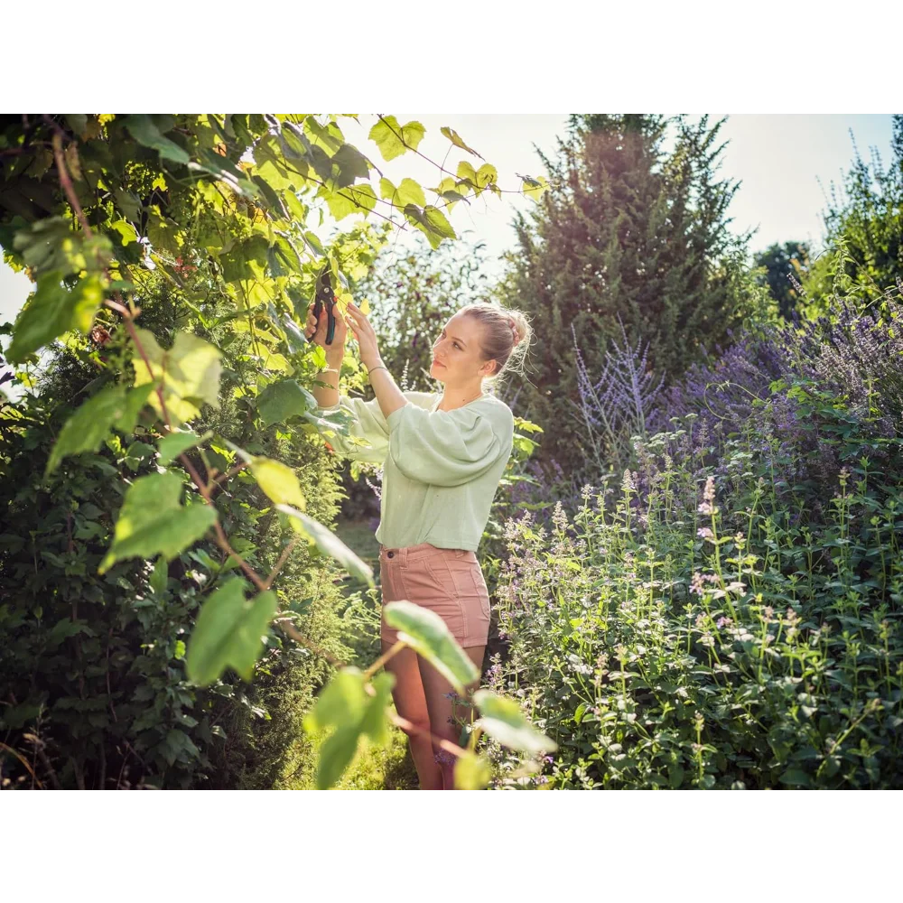 Podadora para plantas con corte Bypass - Máx. Diámetro de corte 1", resorte integrado, hoja superior antiadherente - Fabricado en Alemania