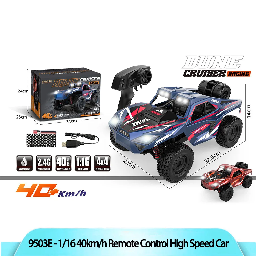 

9503E 1/16 RC Climbing Rock Off-road Truck 2.4G 4WD High Speed Vehicle 40KM/H Sport Racing Car Toy Truck