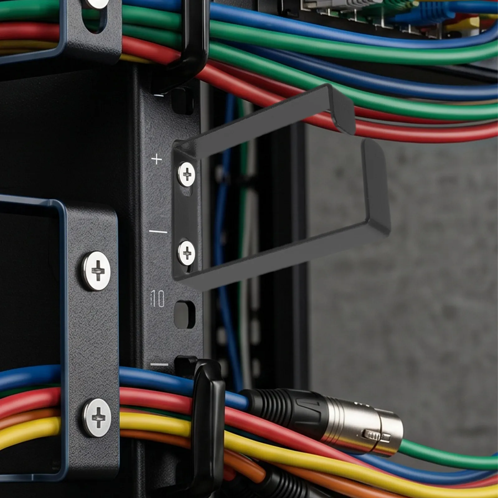 2Pcs Network Rack Cable Management Hook Vertical Rack Mount Wire Organizer for Server Cabinets Studio Use Cable Manager