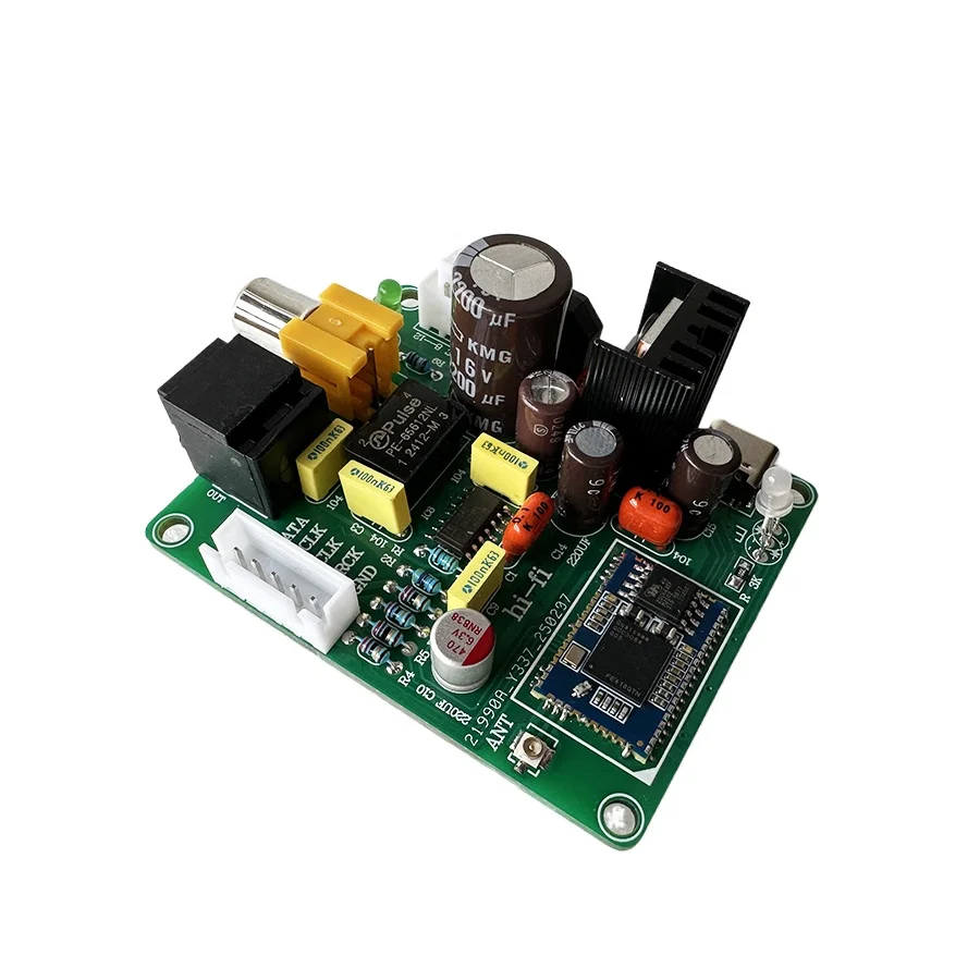 QCC3084 Bluetooth 5.4 Fibra Coaxial I2S Placa de Salida Digital DC 8-16V LDAC APTX HD