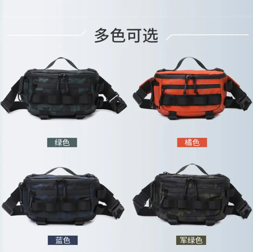 

Водонепроницаемая поясная сумка для рыбалки и многофункциональная сумка через плечо для рыбалки, износостойкий комплект, уличный велосипедный рюкзак Y557
