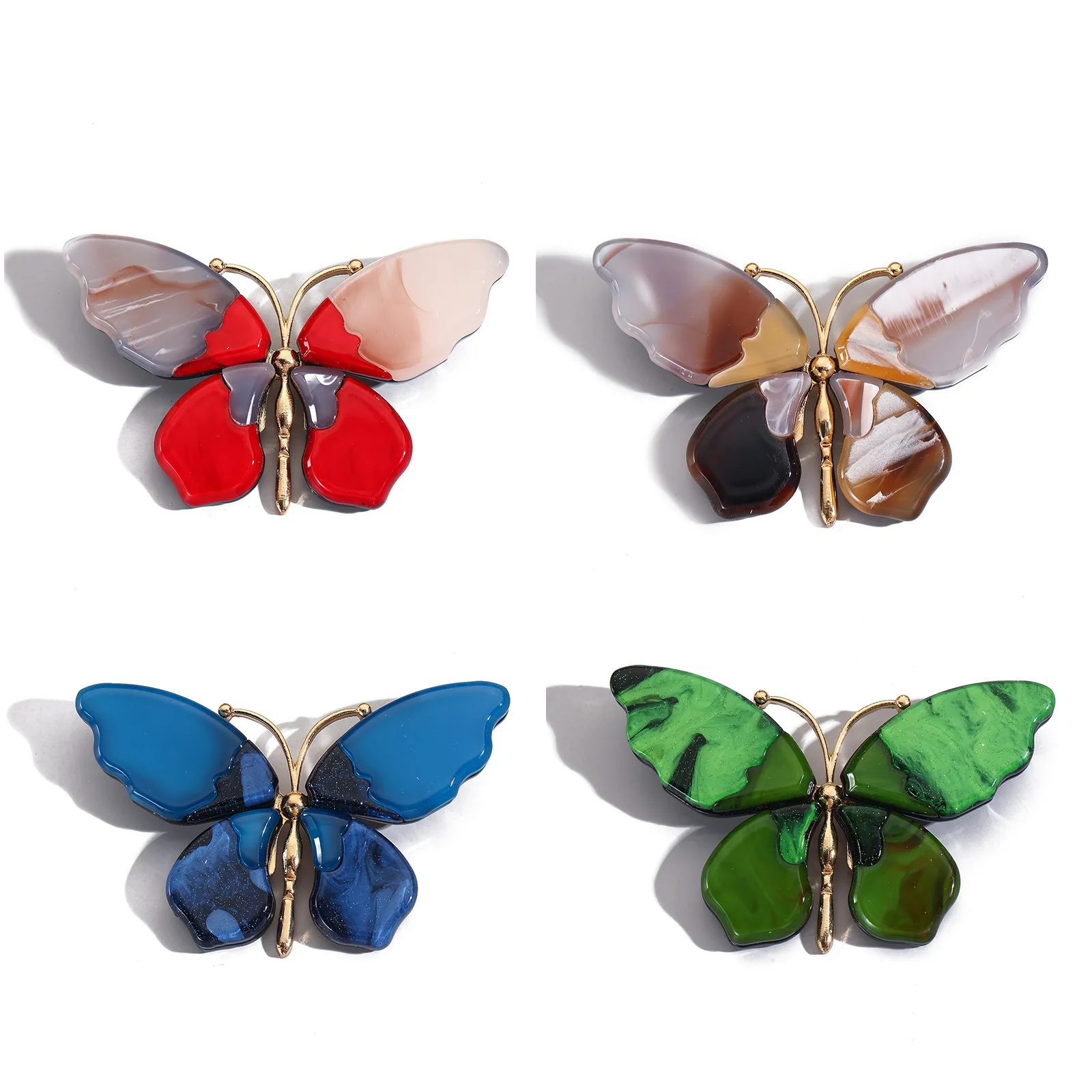 DIY accessories Cross-border acrylic animal brooch, Korean version of Internet celebrity temperament brooch niche design butterf