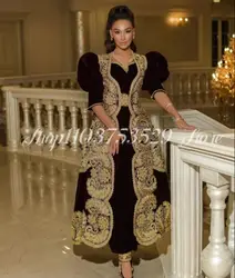 Albanian Prom Dresses Luxury Bubble Short Sleeve Beaded Applique Custom Middle Eastern Ethnic Dresses فساتين للمناسبات الخاصة