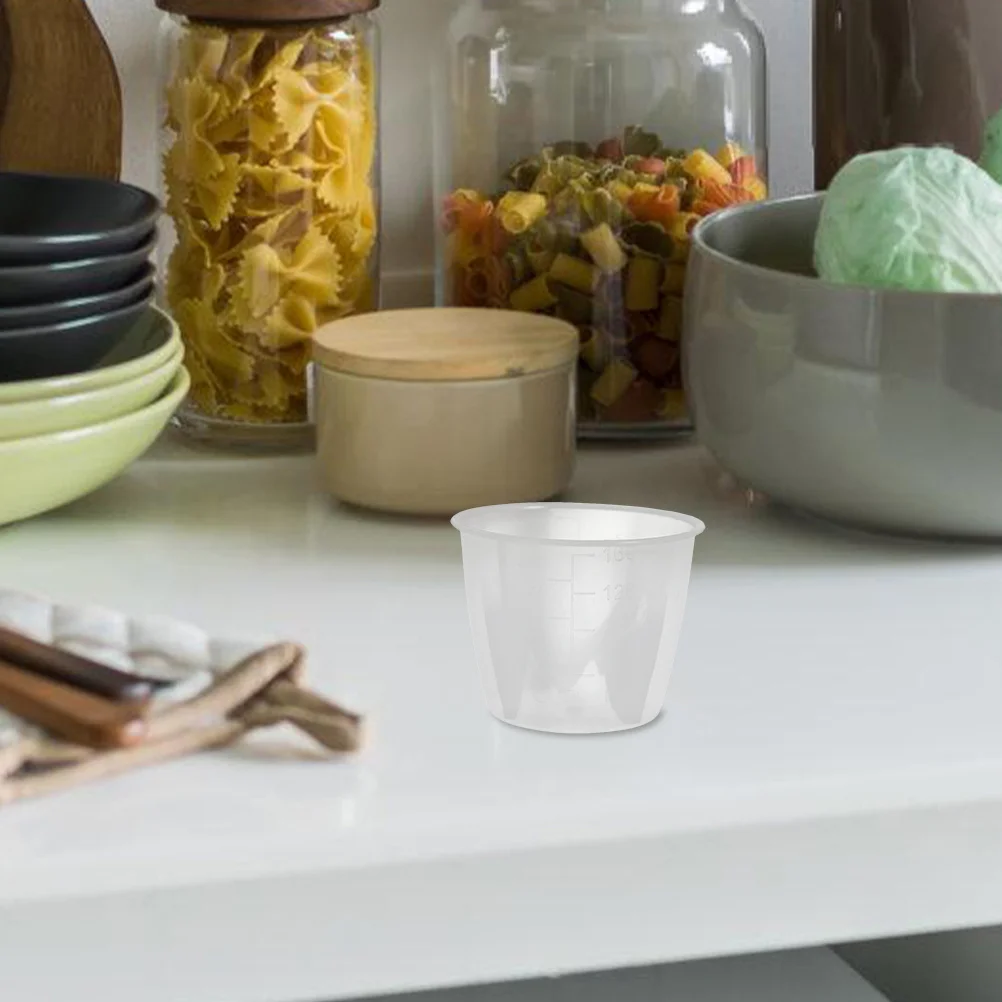 

10 шт., мерные стаканчики для риса, пластиковые 160 мл, прозрачные градуированные кухонные рисоварки для приготовления пищи, мерные инструменты для сухой жидкости