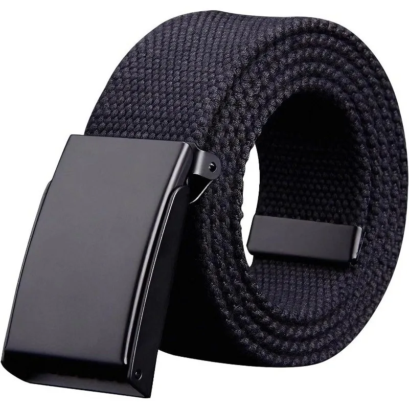 110cm Men's Belt Fashion Unisex Trousers Belt Women's Belt Canvas Belt Breathable Outdoor Tactical For Adjustable Waist Belt