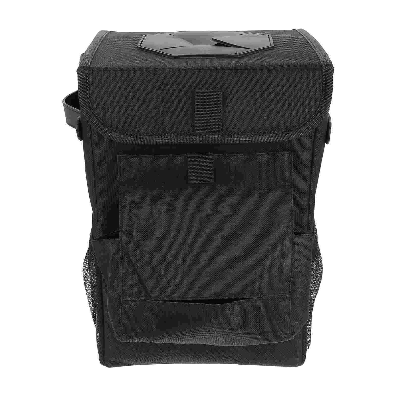 Car Trash Can Wastebasket Bin Dump Pouch Bag Garbage Container Storage Bucket Foldable