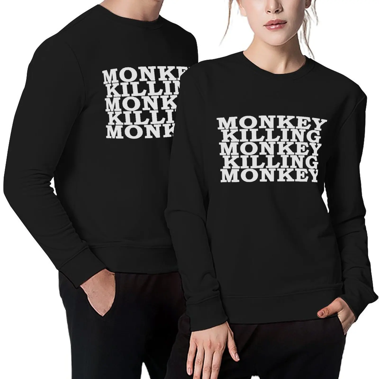 

Right in Two - Monkey Killing Monkey Pullover tracksuits men's sweat-shirt set men's clothes male clothes anime sweatshirt