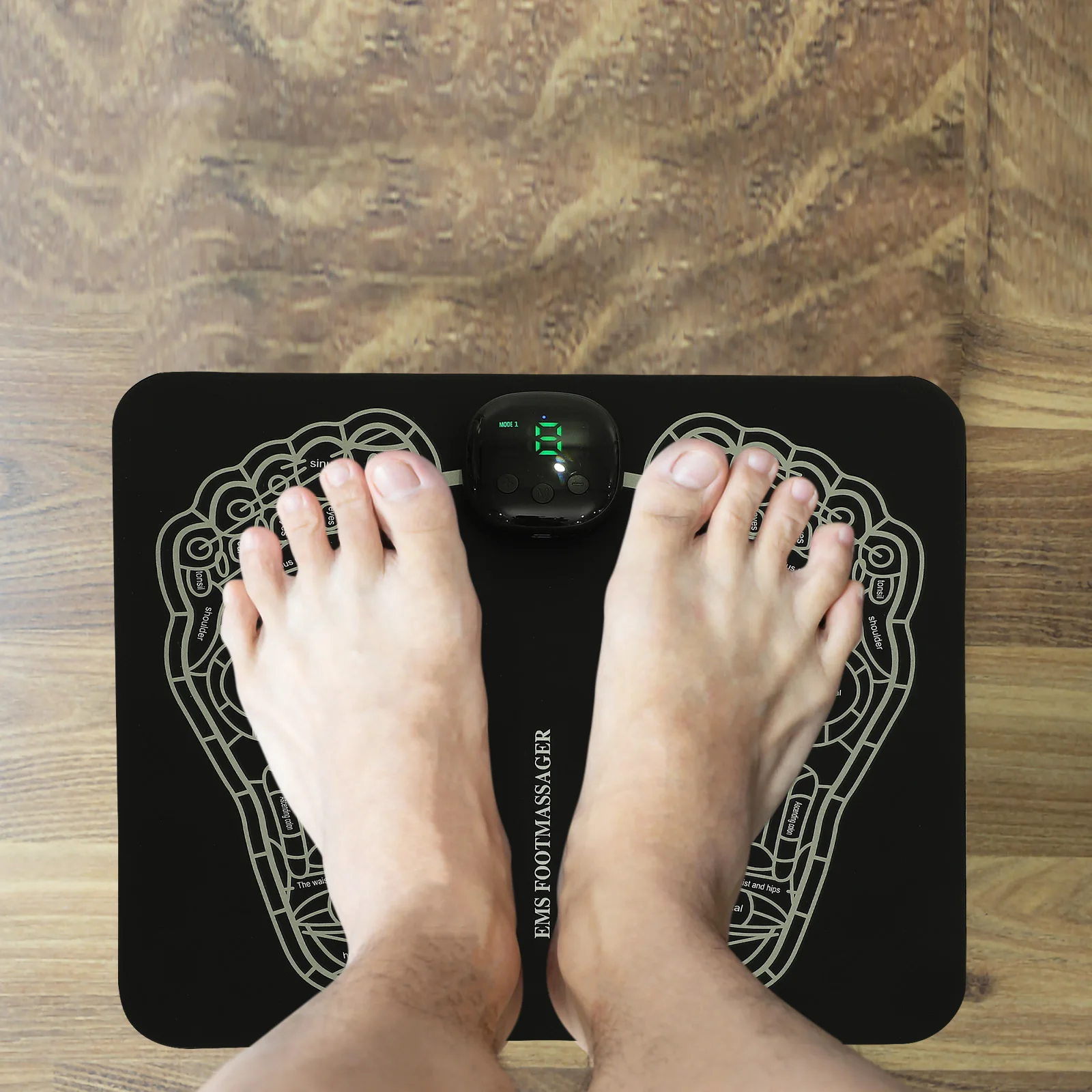 

Reusable Foot Massager Electric Acupuncture Massage Mat Kneading Hammering Fingerpressure Improvecirculation Portable