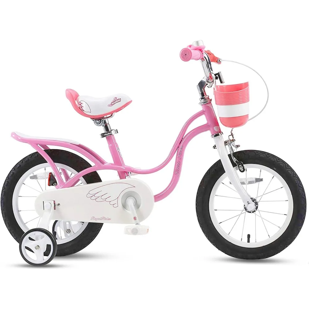 

Girls Princess Bike Kids Bicycle with Basket & Mudguards 14 16 18 Inch Toddler Beginner Child Cycle for Age 3-10 Years