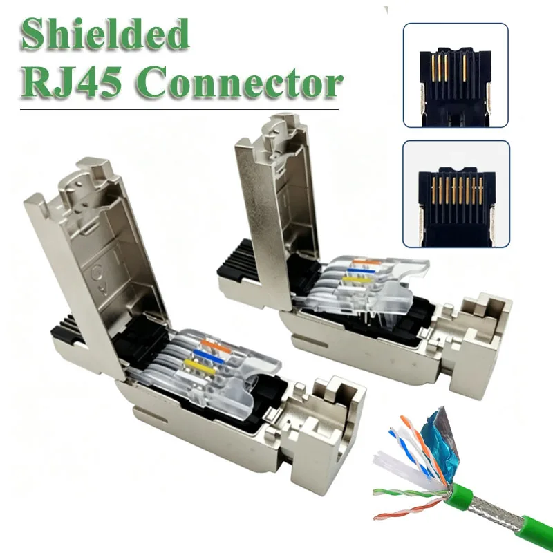Industrial Shielded RJ45 Crystal Connector 4 Pin 6GK1901-1BB10 Ethernet Crystal Head 8 Pin 1B No Pressure 180° Plug for Siemens