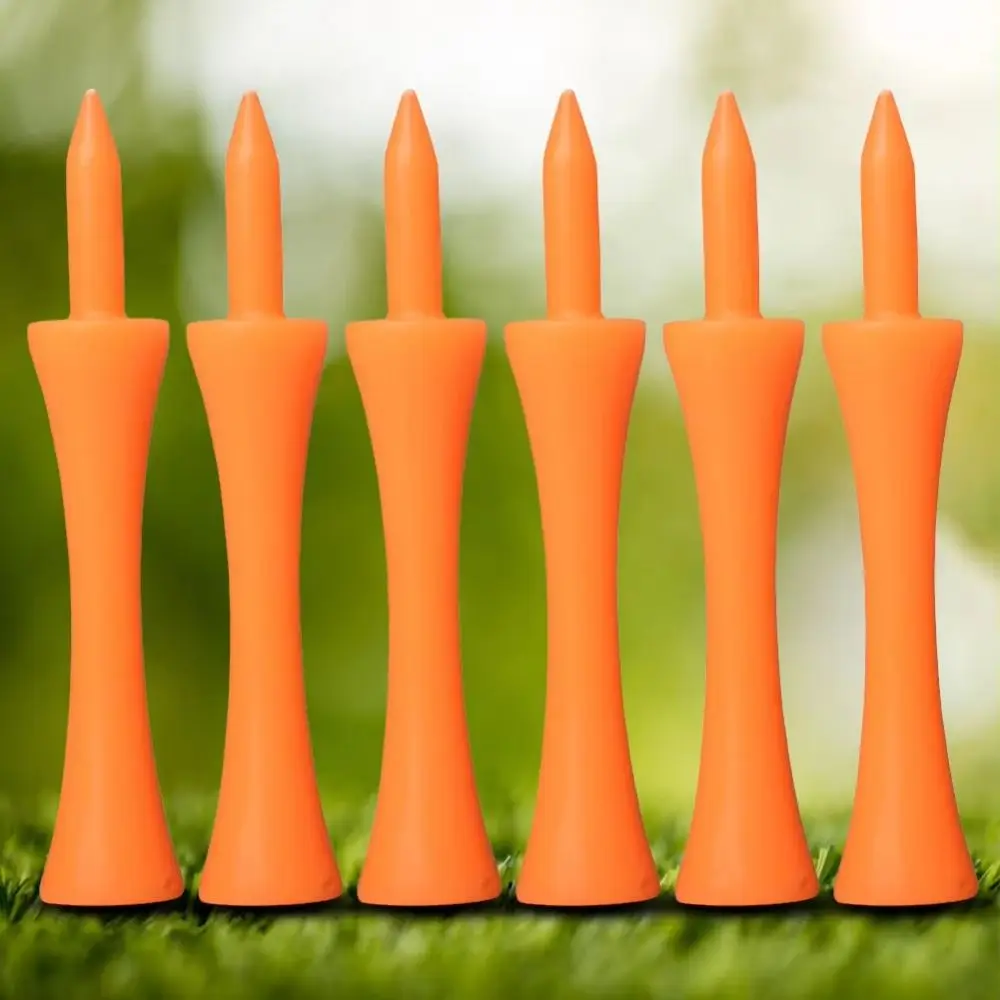100pcs 68mm Golf Rubber Tee Plastic Recyclable Professional Golf Tee Durable Improve Accuracy Golf Practice Tee