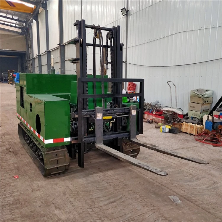 In stock: 3-ton rubber crawler forklift, fully hydraulic remote-controlled crawler transport truck, self-propelled crawler forkl