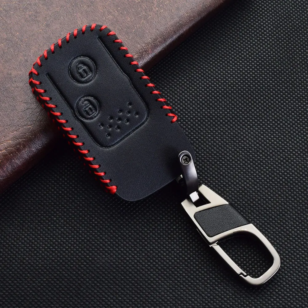 Handgenähte Leder-Autoschlüsselhülle für Honda Civic 2013 2014 2015 9. Generation CRV CR-V 2012-2016 Fernbedienungs-Schlüsselanhänger-Etui – Detail 5