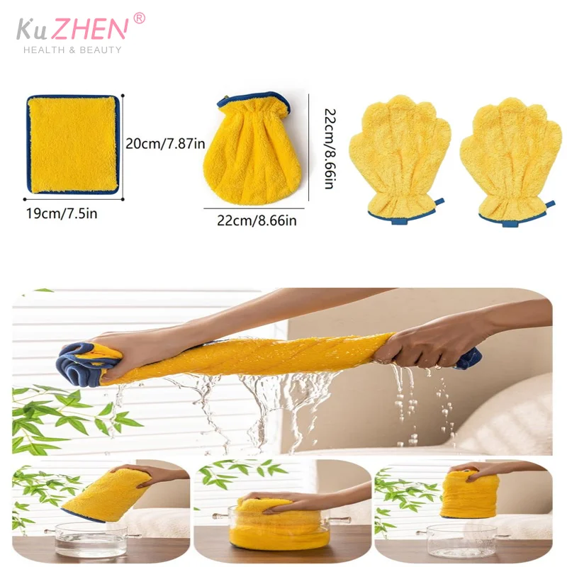 

1 шт., быстросохнущие банные перчатки, сухое полотенце для волос, коралловый бархат, женские быстросохнущие банные перчатки из микрофибры, впитывающие быстросохнущие женские полотенца