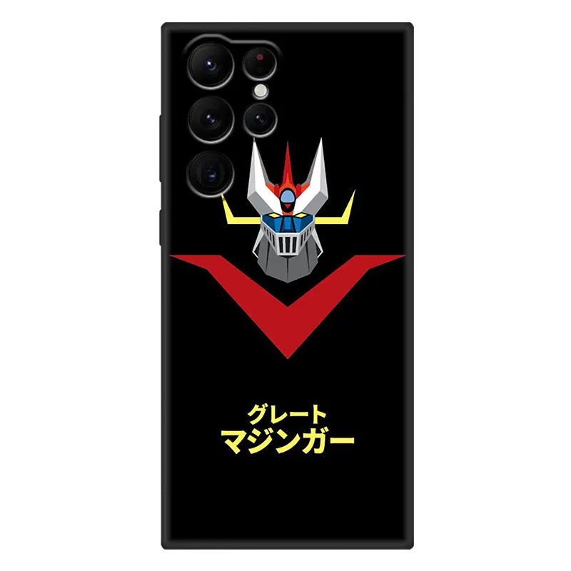 UFO Robot Grendizer Anime Phone Case For Samsung Galaxy S23 S22 S21 Ultra S20 FE 5G S10E S10 Lite S9 S8 Plus S7 Edge Black Cover