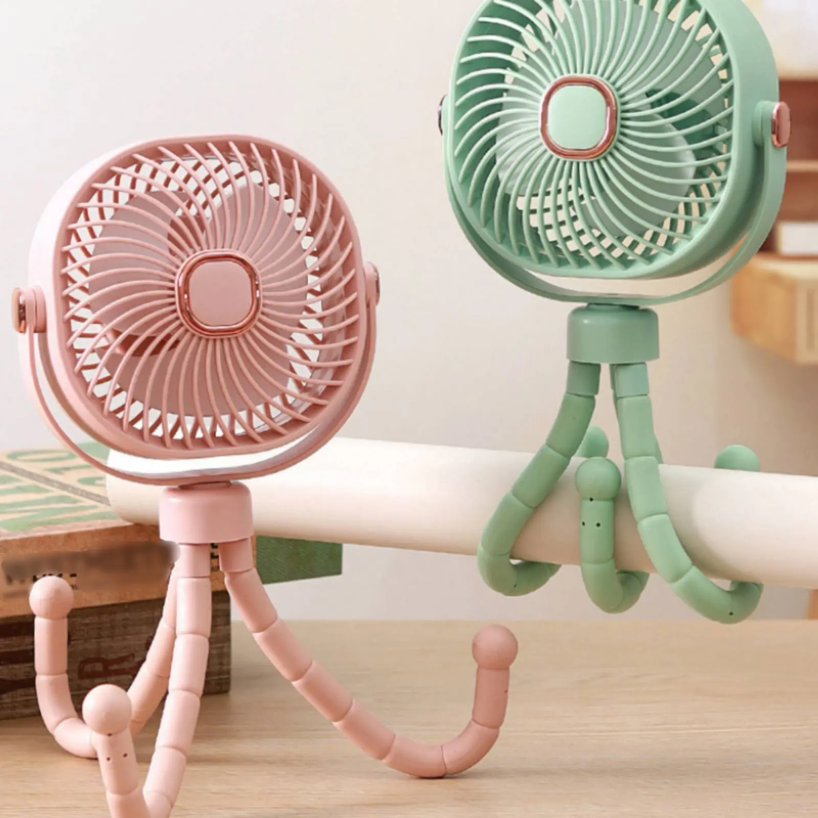 

Tentacle Fan 360° Rotation Tentacle Tripod Fan Portable Adjustable Speeds for Young Children, Desktop, Travel