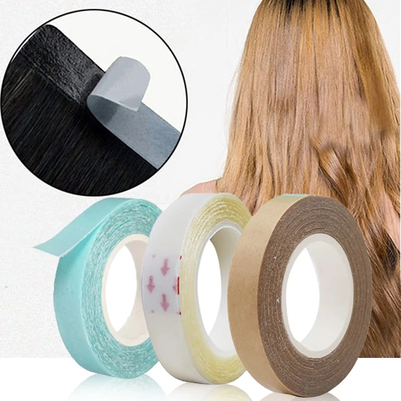 Extensiones de cinta adhesiva impermeable de doble cara, cinta adhesiva de sujeción fuerte para extensión de cabello/Peluca de encaje/tupé de 3 yardas