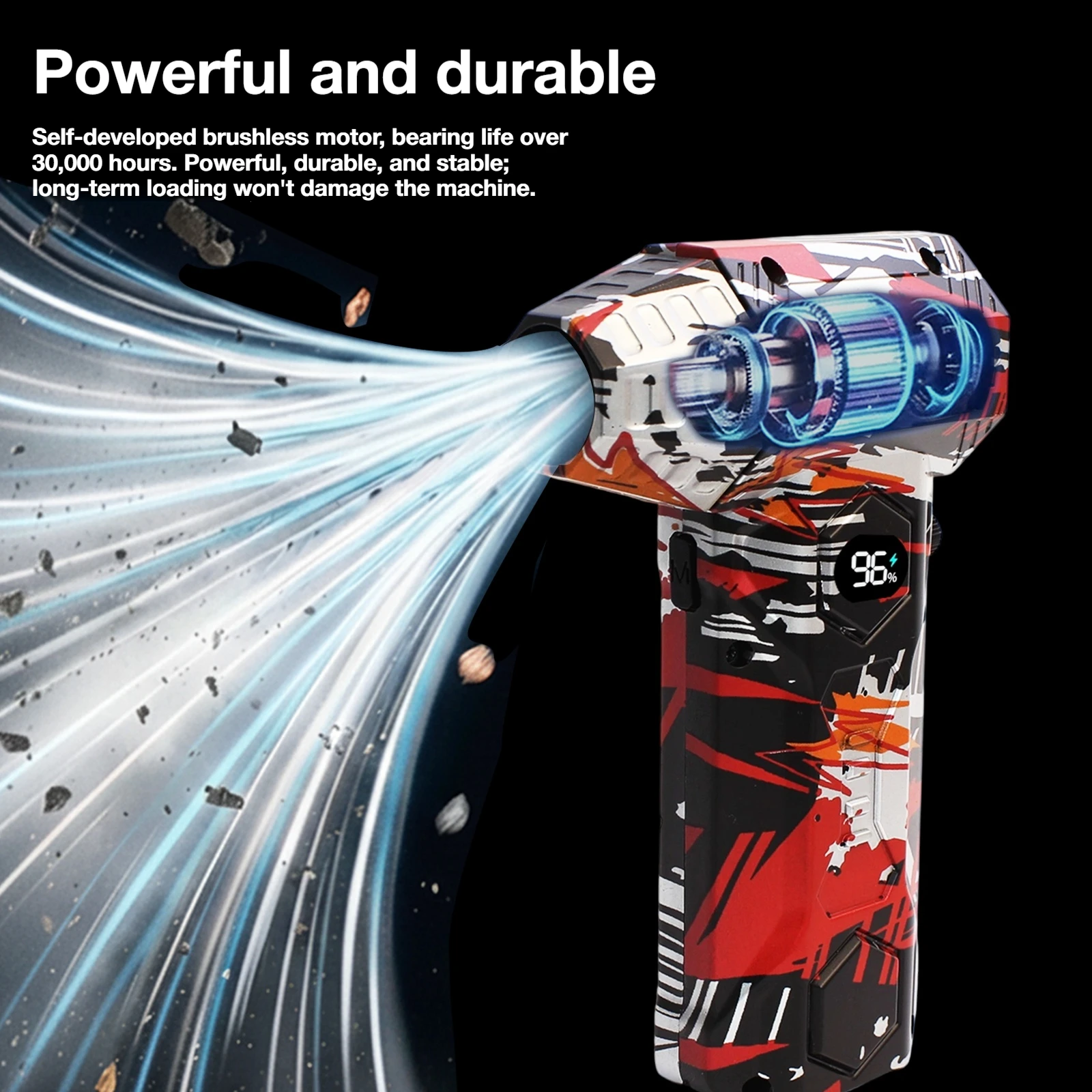 

Turbo Fan L11 Vacuum Dust Cleaner 300000RPM Brushless Air Blower 58m/s Wind Turbo Jet Fan Portable Dust Blower Electric