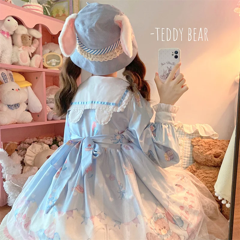 Autumn Sweet Lolita Op Dress Women Cute Gothic Long Sleeve Princess Party Dresses Victorian Girly Harajuku Kawaii Vestidos