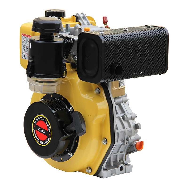 4HP 3.8kW 1500RPM Air-Cooled Diesel Engine HR178FS Keyway Shaft With Electric Start Euro 5 Emission Standard