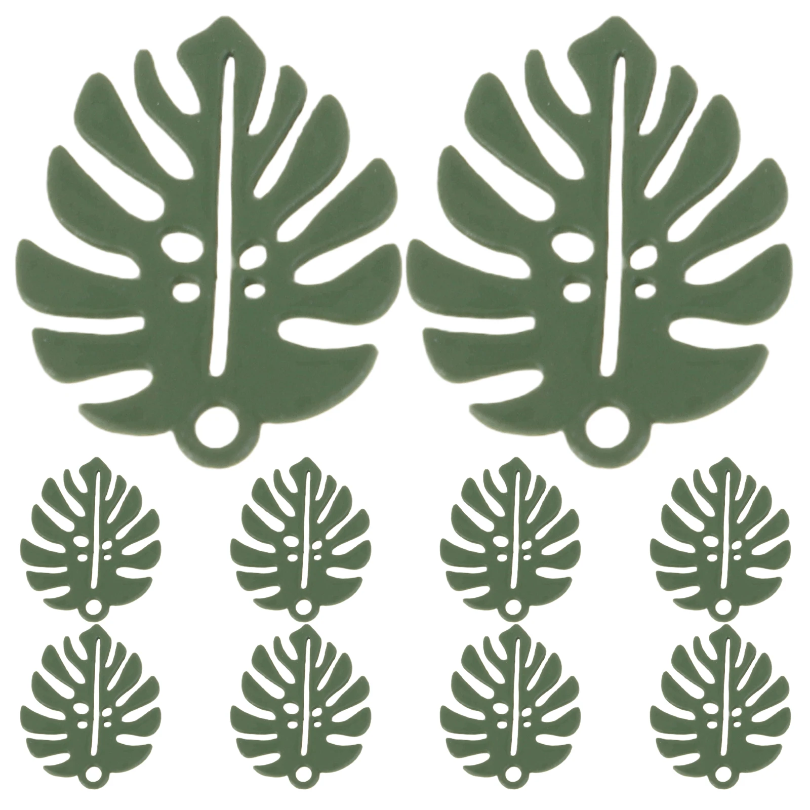 

10pcs Turtle Leaf Pendant Hollow Alloy Beads for Bracelet Making Durable Material Stylish Design Diy Creativity Jewelry