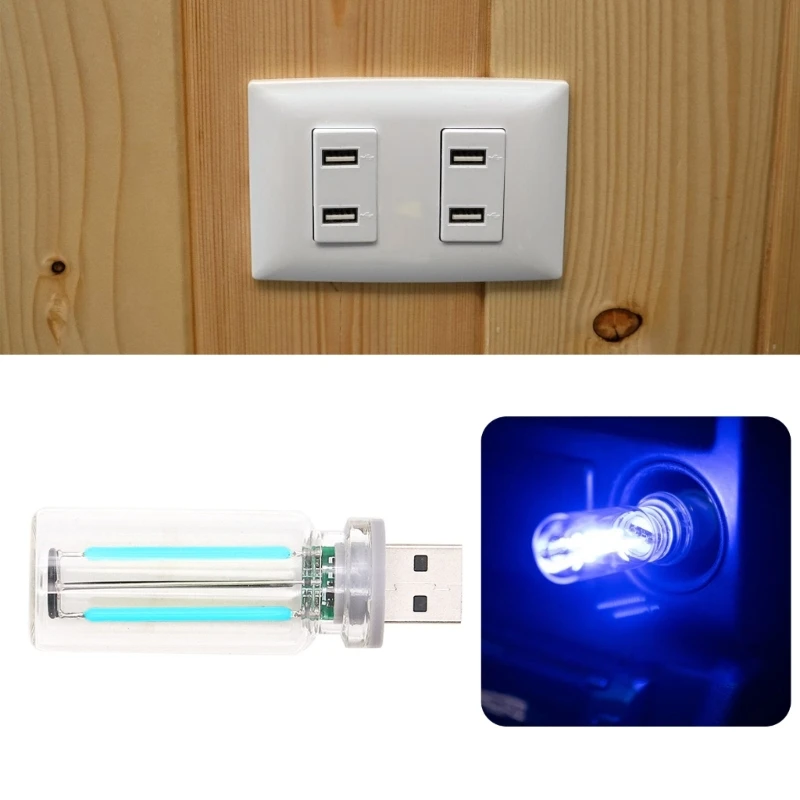 Cắm USB Ô Tô Giao Diện Sạc Đèn Ngủ USB Cảm Ứng Đèn Ngủ Bầu Không Khí Đèn USB Chiếu Sáng Nội Thất Ô Tô