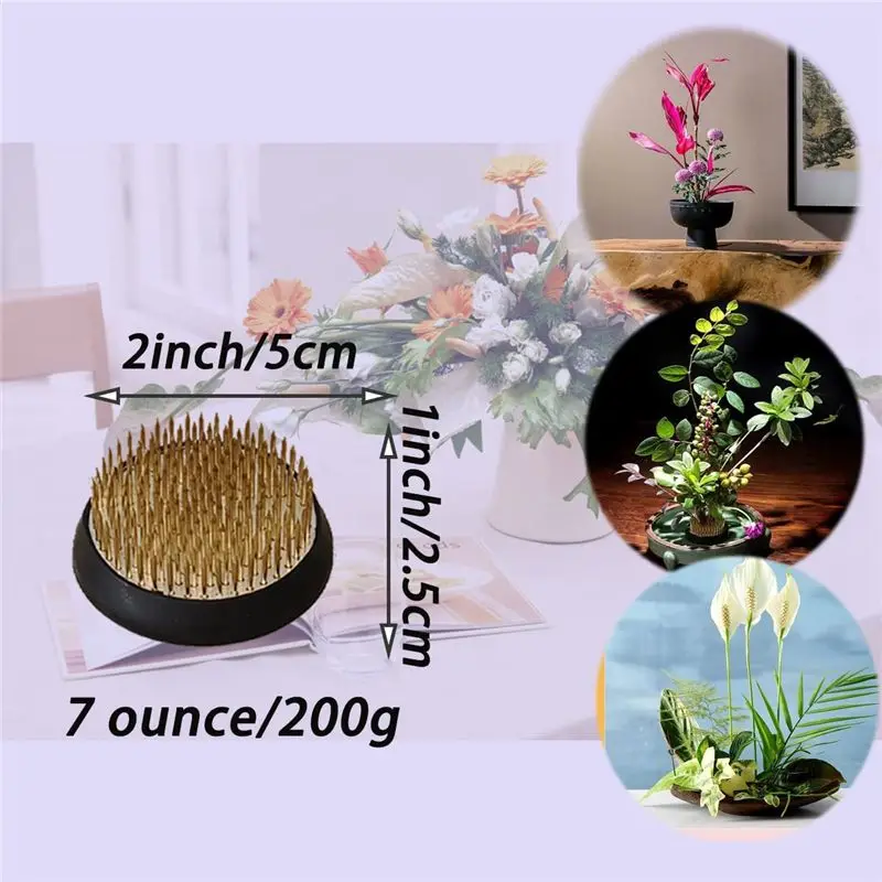 【Clearance Sale】3Pcs Flower Frogs Holder,2Inch Round Flower Arrangement Kenzan Japanese Pin Frogs for Flowers Fixation and Decor
