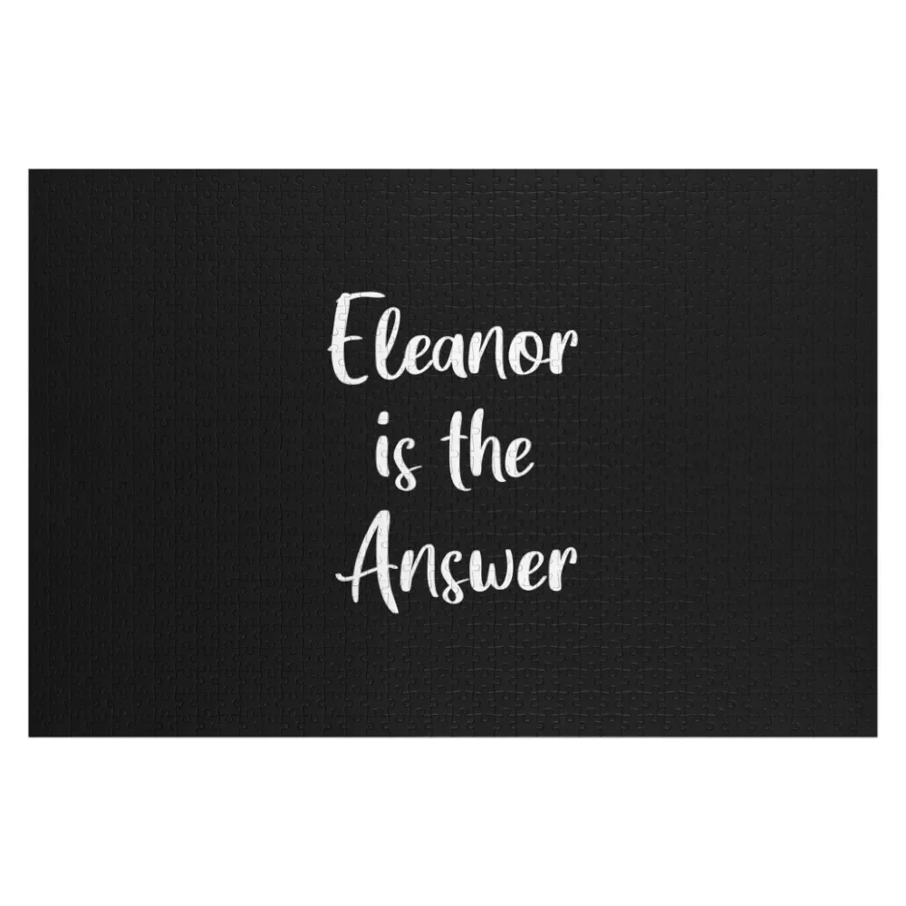 Eleanor is the Answer (Black) Jigsaw Puzzle Customized Photo Wood Adults Puzzle