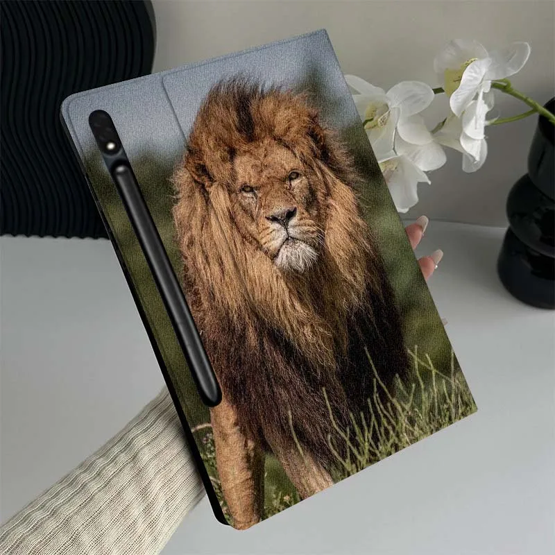 

Male Lion Portrait Gift Tablet Case For Samsung Galaxy Tab S7 S8 S9 S10 FE Lite