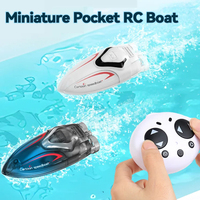 Mini Rc Boat Handheld 2.4G Remote Control Racing Boat Pocket Size Ship Waterproof Electric Water Games for Boys Kids Gift