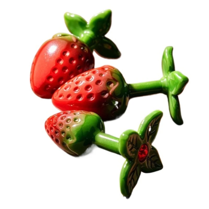 Stainless Steel Strawberry Anal Plug  Realistic Fruit Shape Butt Plug, SM Adult Sex Toy & Adult Game