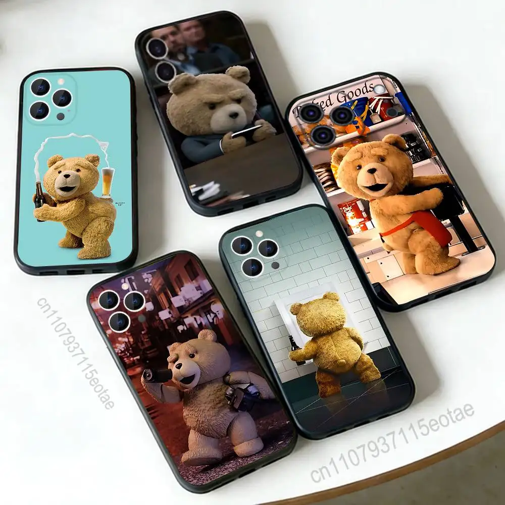 

Teddy Bear Movie T-Ted Phone Case For iPhone 17,16,15,14,13,12,11,Pro,Max,Plus,E,Air,Mini Black Shockproof Funda Cover