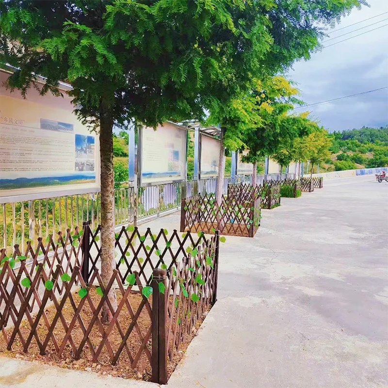 Outdoor anti-corrosion wooden fence,  garden climbing trellis, flower trellis, indoor balcony part