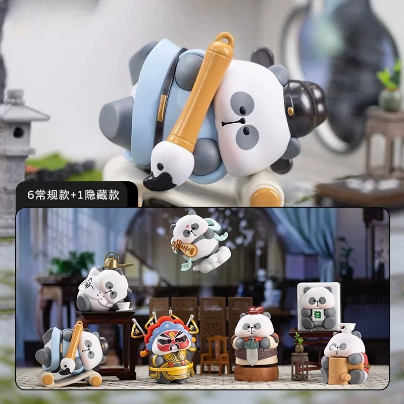 Blind Box of Panda Figurines with Traditional Chinese Culture Designs, Cute Ornaments for Home Decor, Creative Gifts for Friends