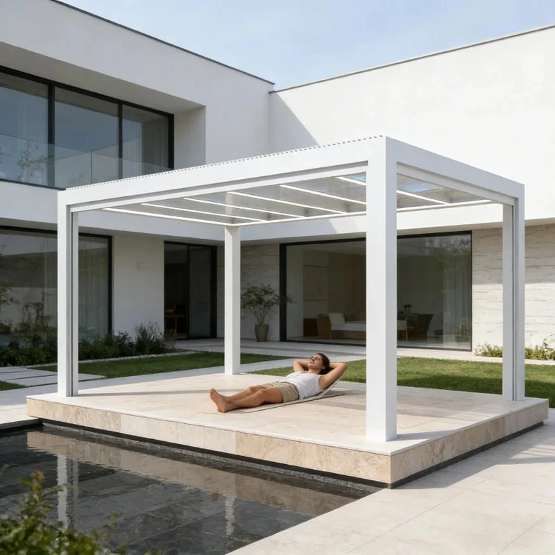 Hot Sale Eco Friendly Metal Patio Freestanding Optional Kit Pavilion