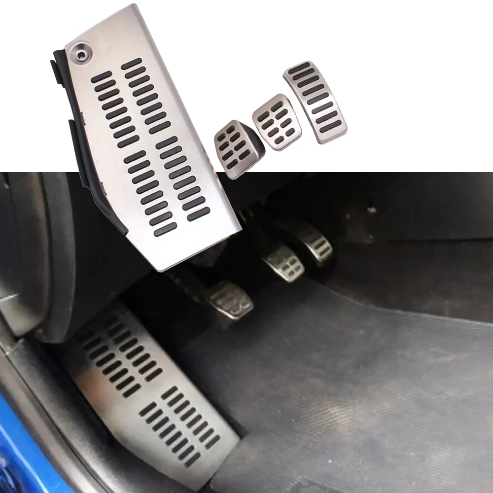 Pédales de voiture LHD pour Volkswagen Polo VW Golf 4 Bora Beetle RSi GTI R32 pour Audi A3 8l siège repose pied à pédale morte en acier inoxydable