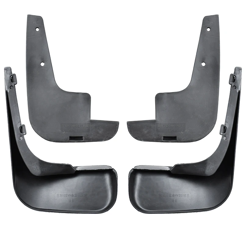 4Pcs Soft plastic Flexible Mud Flaps Splash Guards For Nissan NV200 Vanette Evalia 2010-2019 4PCS Mudguards Front Rear