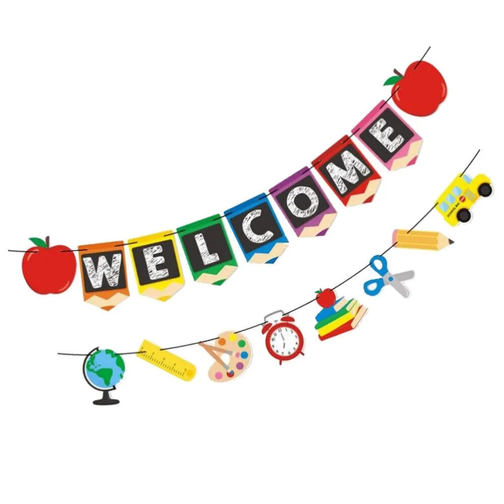 

Opening Flag Flower Decorations Back Banner Party School