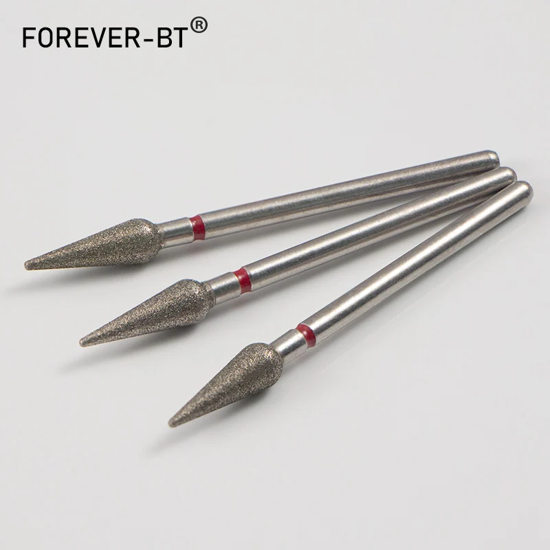 1Pcs Diamond Cuticle Clean Burr Nail Drill Bit For Manicure Round Cone Nail Drill Bits Russian Manicure Drills Accessories