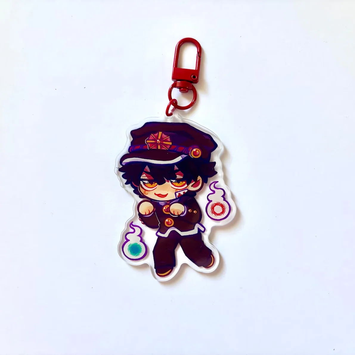 Cute Chibi Acrylic Keychain, Anime Style Cartoon Character Charm Key Ring, For Backpack Purse Keys, Collectible Gift for Teens